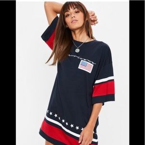 Navy Oversized T-shirt Dress